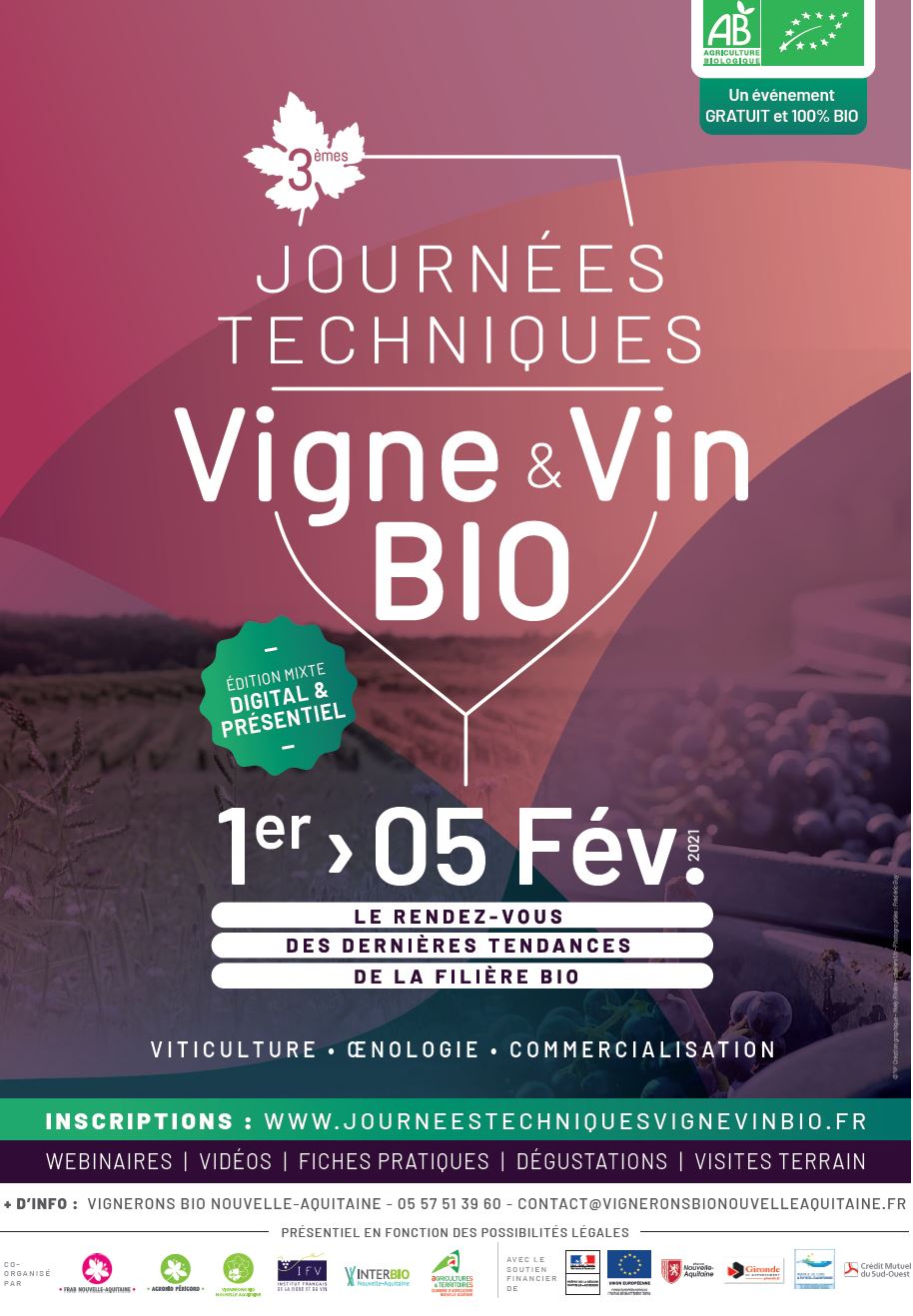 Journées Techniques Vigne & Vin Bio Vignerons Bio de la Nouvelle